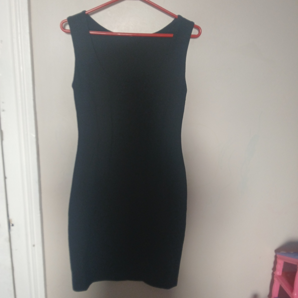 Obakki Canada Wool Black Sleeveless Bodycon Dress - Picture 2 of 7